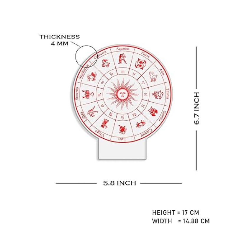 3D Illusion Night Light Zodiac Shape LED Desk Lamp Decor with Automatic Color Change Light  Astrology Star Signs Light  Astrologer Night Lamp